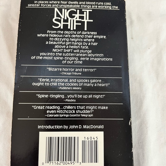 Collectable "Night Shift" Book By Stephen King 1979, RARE Signet PB - Picture 2 of 3